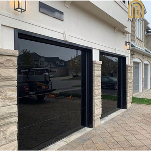 Alucasa Professional Garage Door Manufacture 12x7 8x912x7 High Standard Frameless Aluminum Mirror Reflective Glass Garage Door