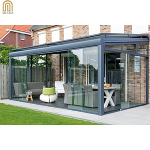 Alucasa aluminum transparent glass winter garden beautiful aluminum sunroom