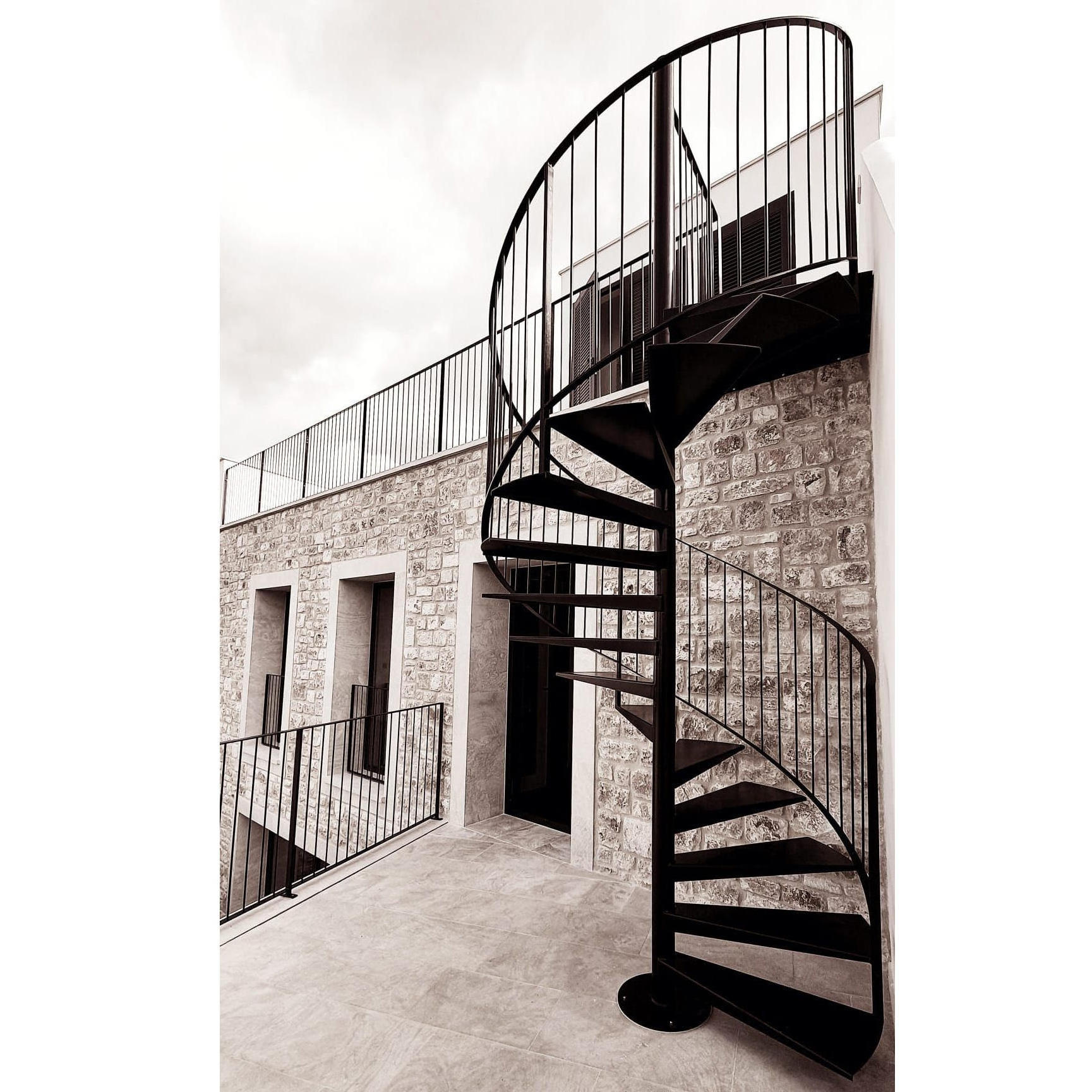 Alucasa Villa Spiral Staircase Prices Outdoor Modern Metal Indoor Stairs Black Wood Outside Wrought Iron Staircase Design