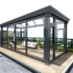 Alucasa Custom 10X12 12 X 20 Free Standing Low-E Glass House 4 Season Solarium Veranda Aluminum Sunrooms