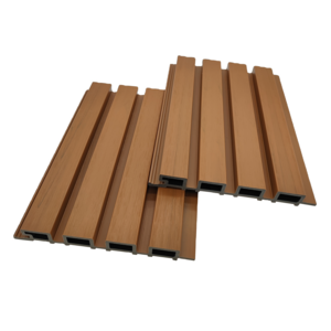 Design Coextrusion Panel WPC Exterior Outdoor Decorative Wall Cladding Panel Wooden Siding Board Building Material