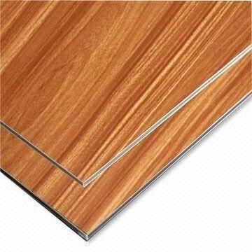 Wooden finish sheet mirror gold wall cladding aluminum composite panel 4x8 feet pvdf fireproof manufacturer supplier facades