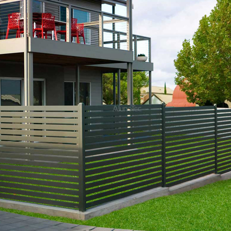 Metal outdoor privacy screen decorative fence panels laser cut aluminum fence for facade