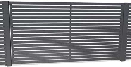 Morden luxury privacy white garden aluminium horizontal slat fence