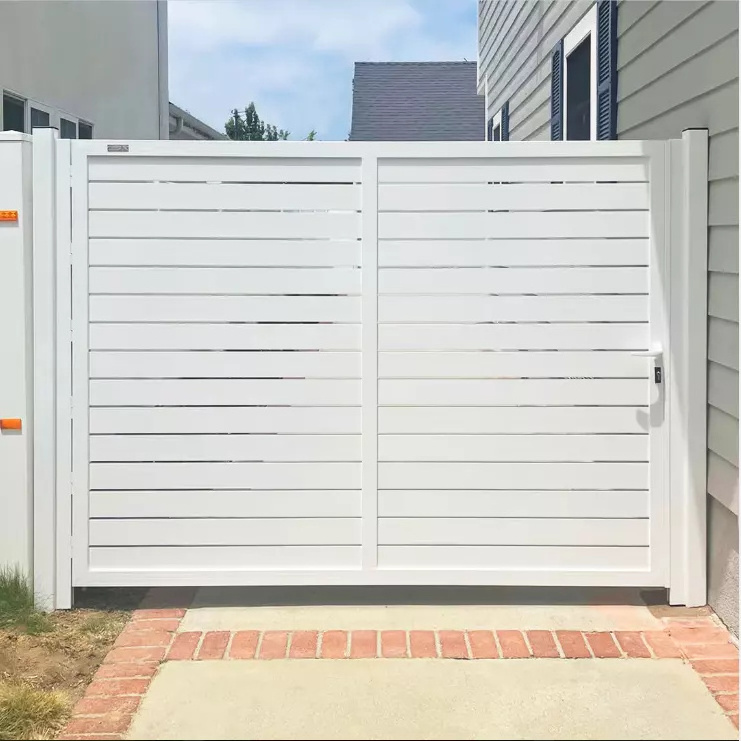 Privacy slat horizontal 10ft garden metal fence for philippines yard