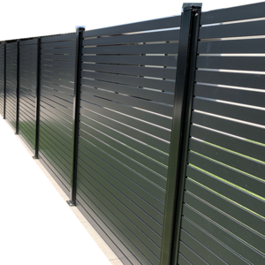 Morden luxury privacy white garden aluminium horizontal slat fence