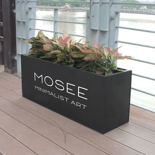 New Nordic Creative Aluminum Flower 2022 Pot Rectangular Large Modern Simple Basin Living Room Indoor Green Plant Flower Pot