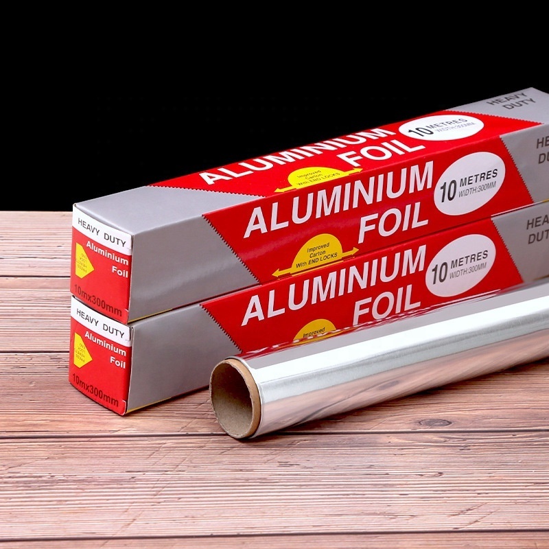 Food Grade Recyclable Household 8011 1235 3003 Cooking Baking Custom Size 10-25 Microns and Logo Small Roll Aluminum Foil