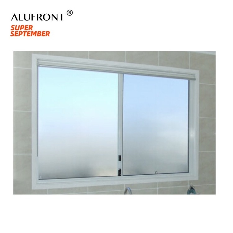 Aluminum Double Glass Horizontal Soundproof Aluminum Sliding Window With Screen