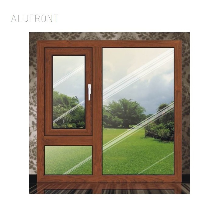 aluminum cald wood window with German hardware