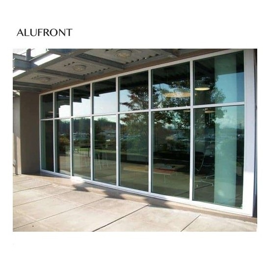 External AS2047 Certified Aluminium Fixed Window Store Front Windows Commercial Glass Windows