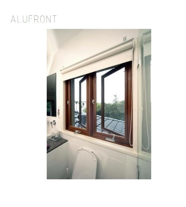 aluminum cald wood window with German hardware