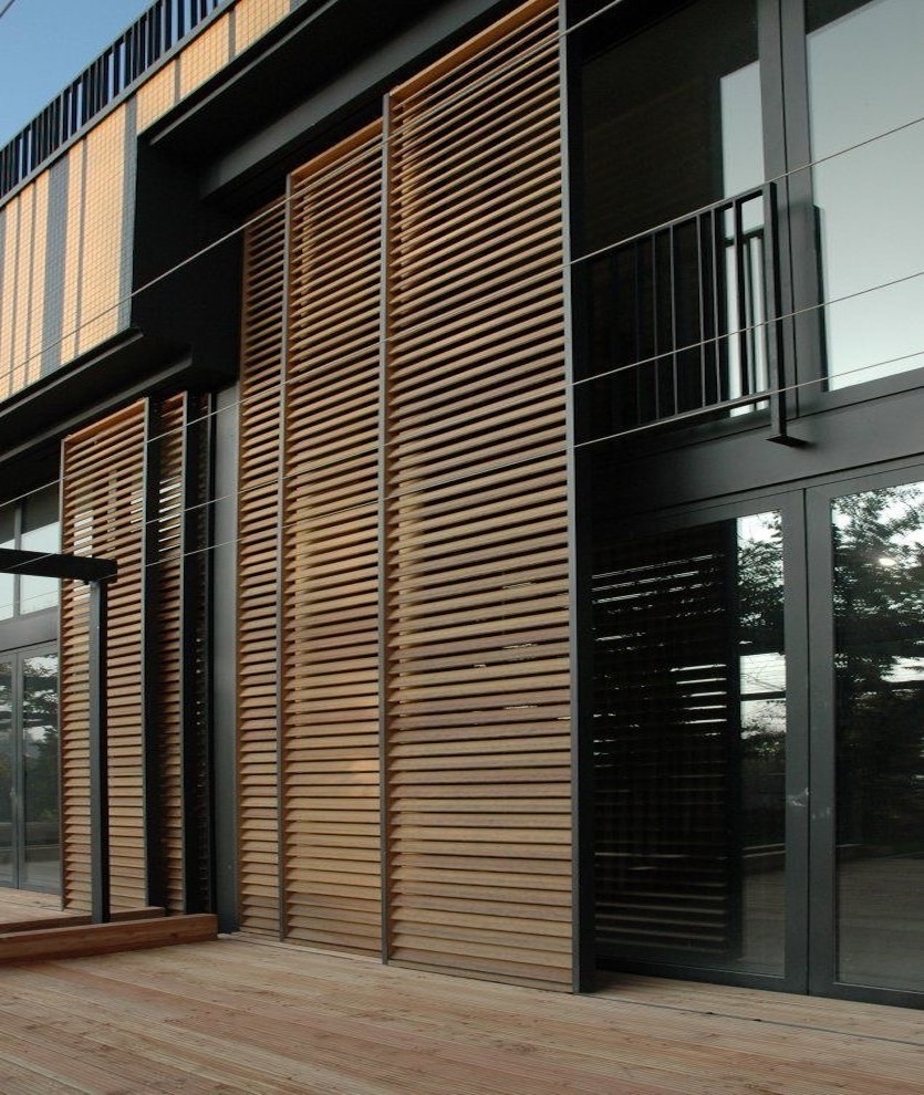 aluminium sliding shutter slat door