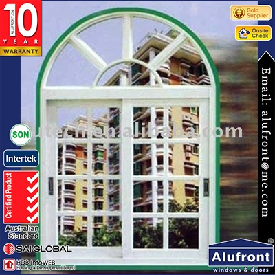 Aluminum Frame Glass Sliding Window With fixed part