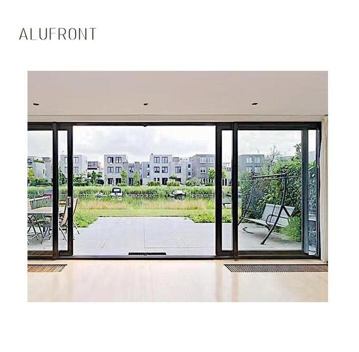 AS2047 Certified HIgh quality  heat insulation aluminum profile waterproof sliding hinged door  insulating glass  door