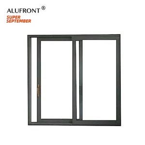 Aluminum Double Glass Horizontal Soundproof Aluminum Sliding Window With Screen