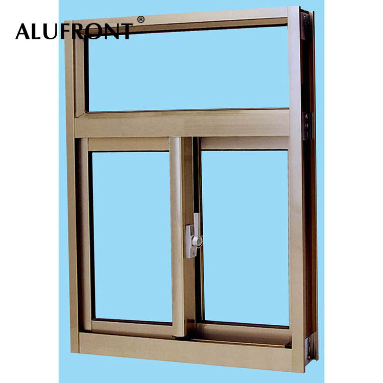 Aluminum Frame Glass Sliding Window With fixed part