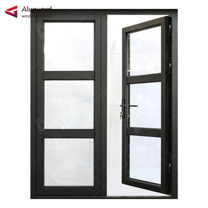 Latest design Security villa house french glass front door iron steel aluminum glass french main door