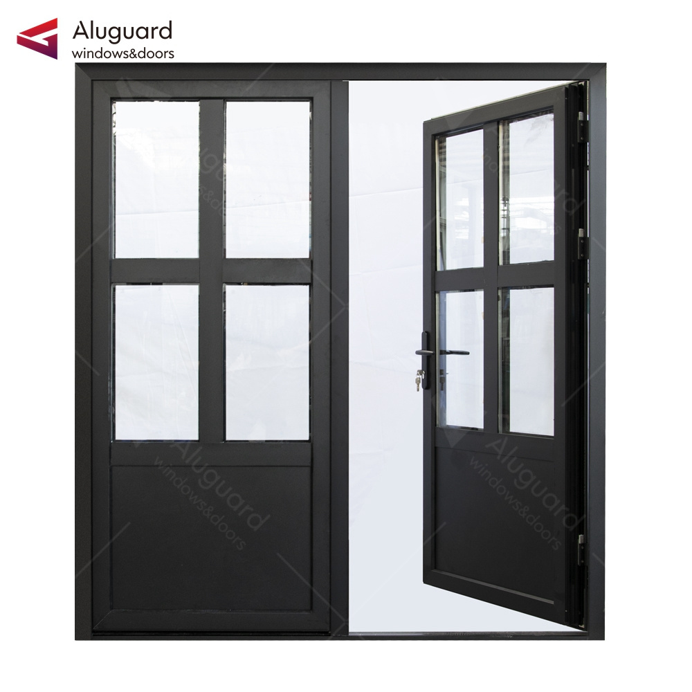 Latest design Security villa house french glass front door iron steel aluminum glass french main door