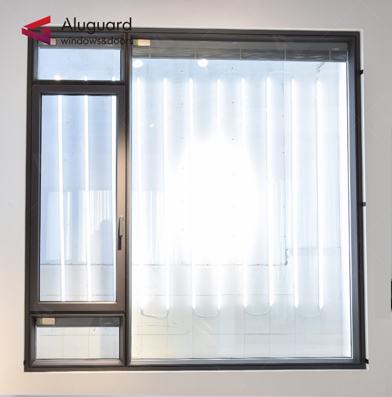 Exterior sound proof aluminium broken bridge aluminum window burglar proof window