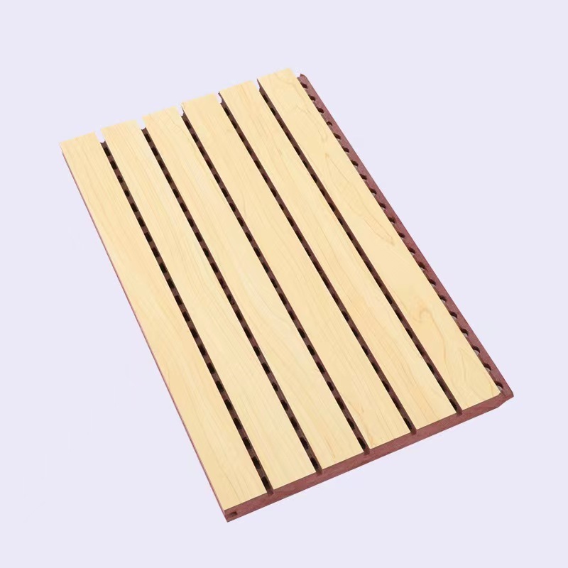 Sound proofing slat polyester white wooden slat wall panel acoustic panel