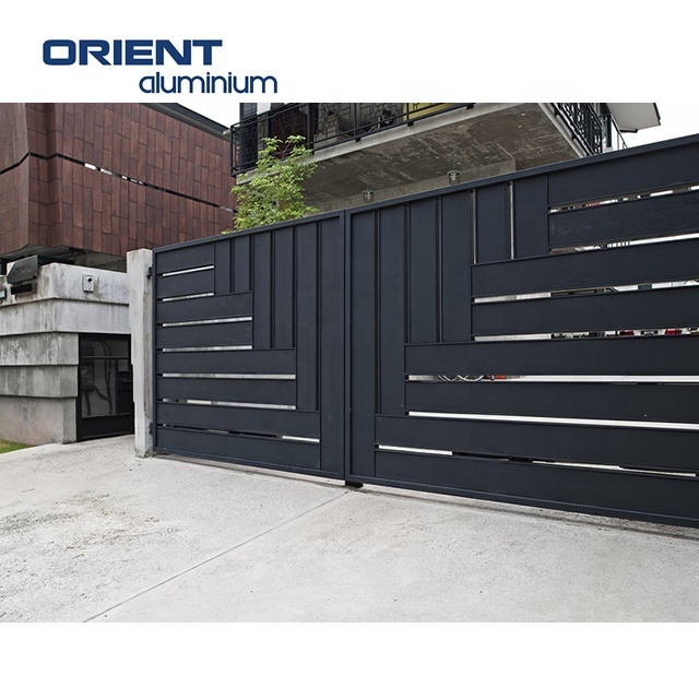 Aluminum gate aluminum door with powder coating or wooden color