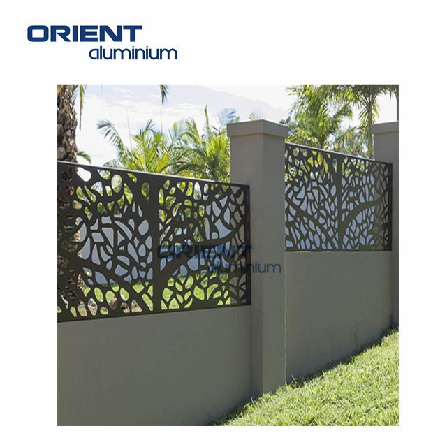 Waterproof composite decorative exterior fence panels slat privacy fence