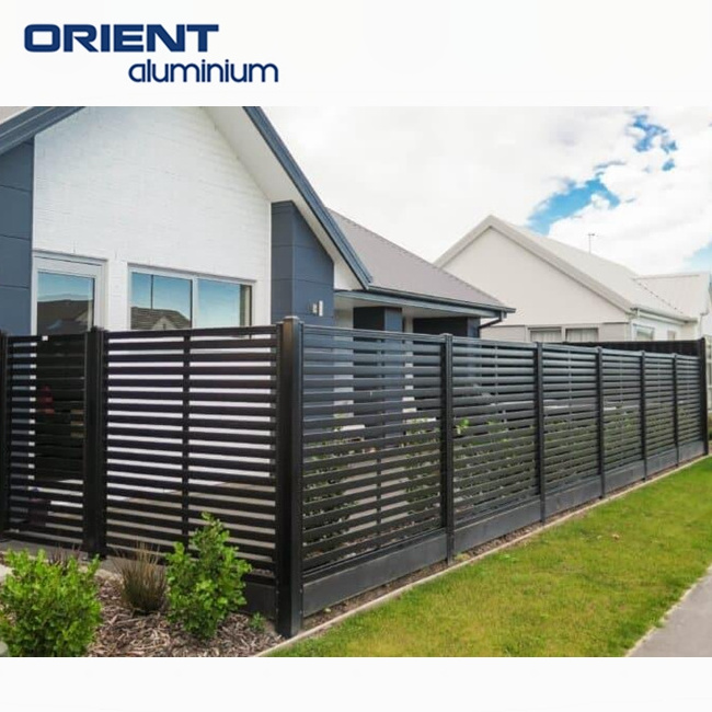 Modern Design Yard  Customized Color  Louver Style Powder Coated Black Garden Temporary Privacy Fence Security Fencing