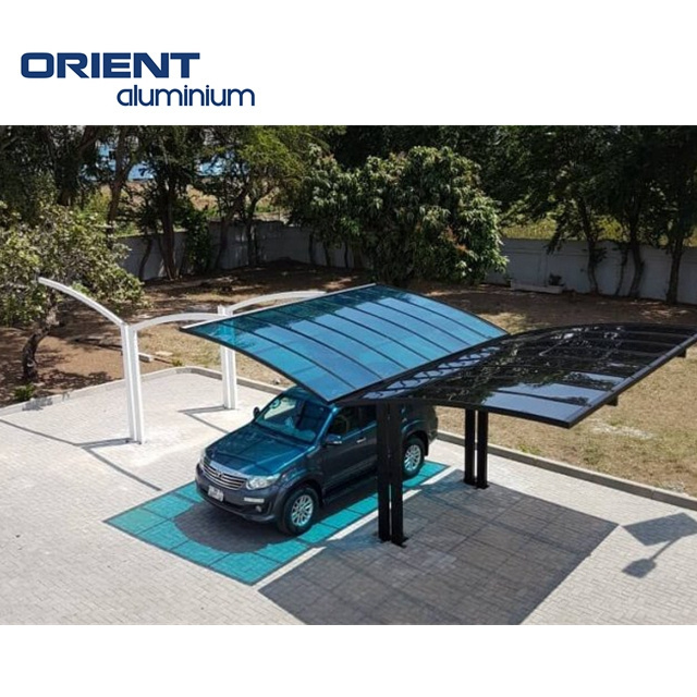 free standing poly carbonate roofing car parking tent metal frame canopy Strong Aluminum Structure carports