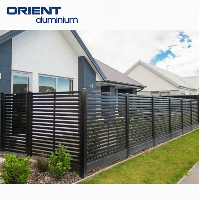 Modern Design Yard  Customized Color  Louver Style Powder Coated Black Garden Temporary Privacy Fence Security Fencing