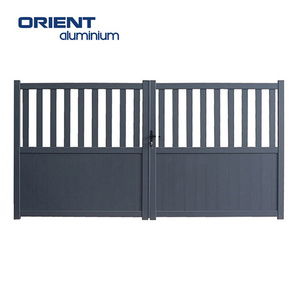 House main aluminium square tube gate designs/ aluminum farm gates Double Swing Gate(China Manufacturer)