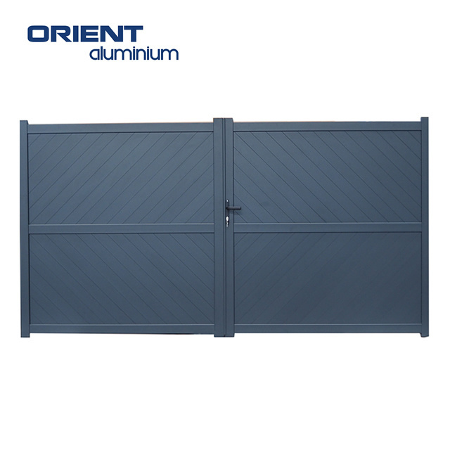 House main aluminium square tube gate designs/ aluminum farm gates Double Swing Gate(China Manufacturer)