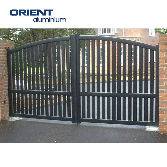 House main aluminium square tube gate designs/ aluminum farm gates Double Swing Gate(China Manufacturer)