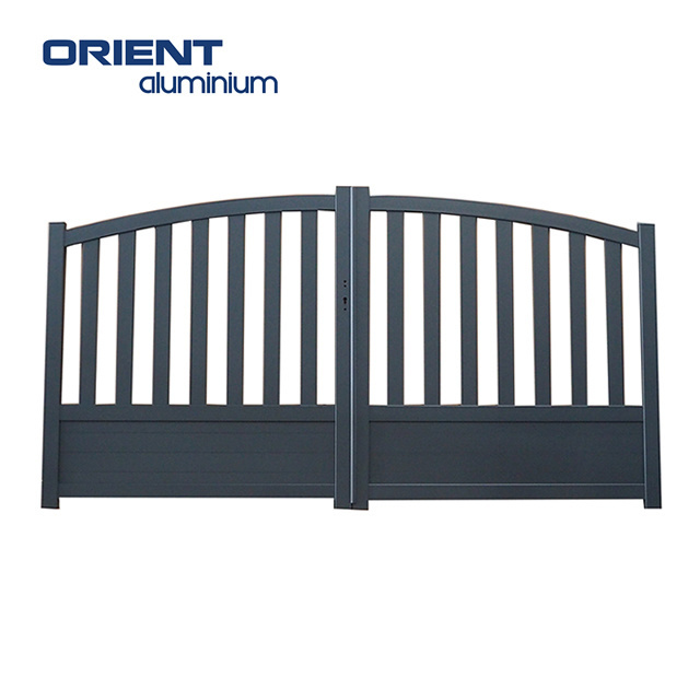 House main aluminium square tube gate designs/ aluminum farm gates Double Swing Gate(China Manufacturer)