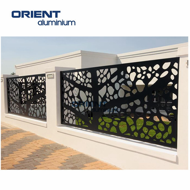 WPC screen outdoor laser cutting partition panels used as partition and fencing