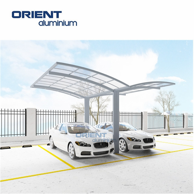 2 post car awning outdoor double metal designs modern poland aluminium pergola carport with arched poly carbonate roof