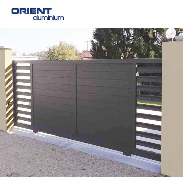 Driveway gates used sliding aluminum style design/house aluminum gate designs with factory price