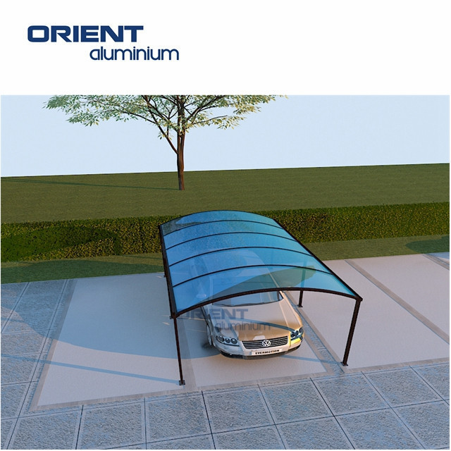 2023 Factory made cheap outdoor aluminum sun shade carport canopy two cars M shape design