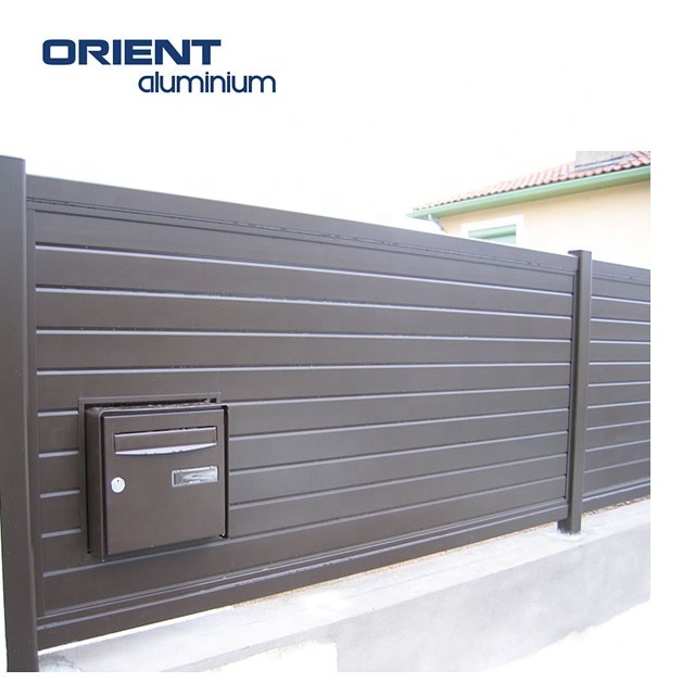 Aluminum Garden Louvre Fence Gates Shutter Aluminium Slat Fencing Horizontal Fence for germany market