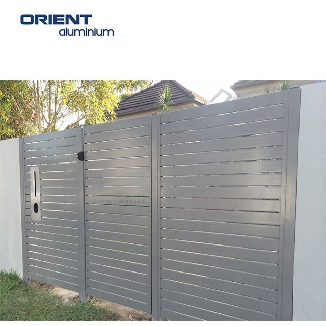 Aluminium slat fencing looks stylish and varnishing making it a low-maintenance gate or fence material.