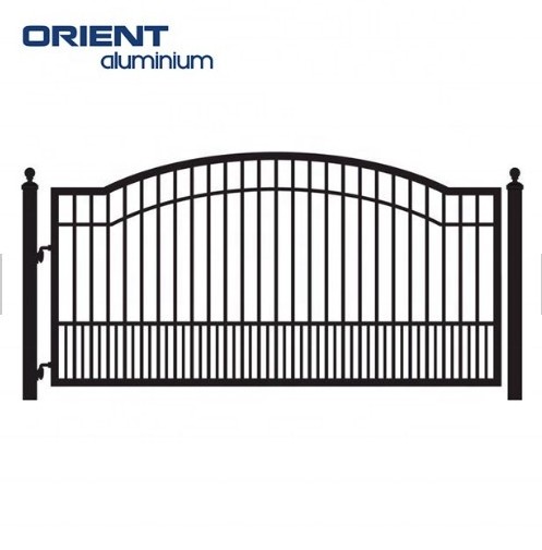 Laser Cut Custom Fabrication Aluminum Powder Coated Gate Designs Metal Sliding Garden Fence Gate factory