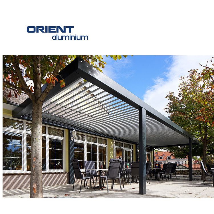 Fully automatic retractable sliding and folding waterproof aluminum terrace roof outdoor pergola price in qingdao