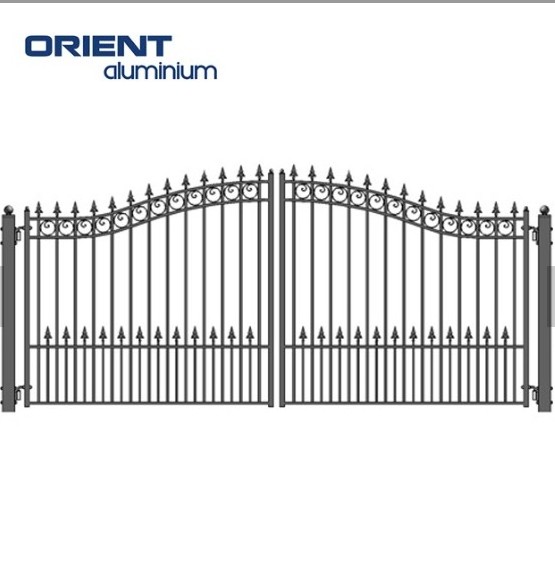 Laser Cut Custom Fabrication Aluminum Powder Coated Gate Designs Metal Sliding Garden Fence Gate factory