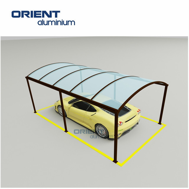 2023 Factory made cheap outdoor aluminum sun shade carport canopy two cars M shape design