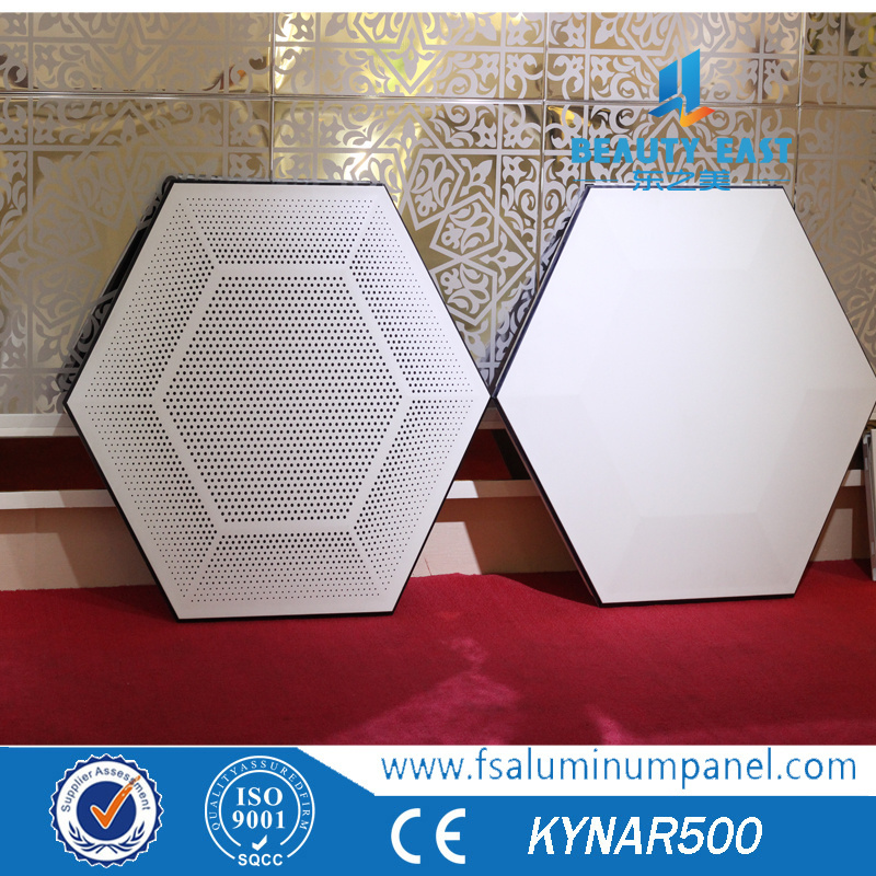 Factory suspended board hexagon fiberglass acoustic ceiling cloud ceiling false ceiling