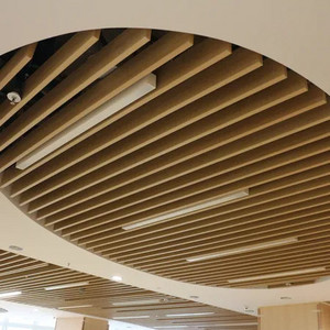 Beauty Eest Decorative Modern Design Wood Baffle Suspended Aluminum Ceiling