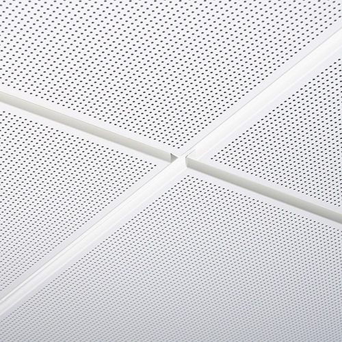 Clip in Aluminum perforated ceiling tiles Fireproof  metal drop-in ceiling tin tiles 2x2