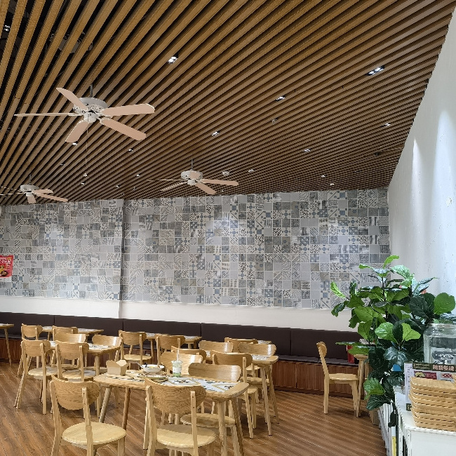 Interior Decoration Materials Aluminium Art Ceiling Panel Suspended Aluminium Baffle Ceiling Tiles