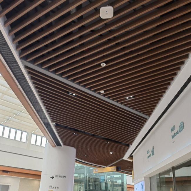 Interior Decoration Materials Aluminium Art Ceiling Panel Suspended Aluminium Baffle Ceiling Tiles