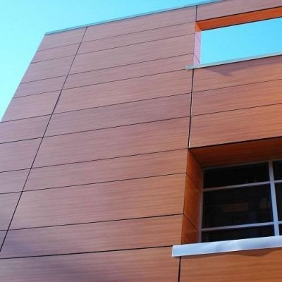 Cladding exterior wall alucobond waterproof 4mm pvdf wood colour aluminum composite panels